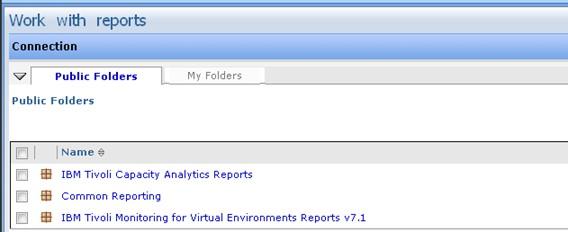 Reports A variety of historical reports are included in the IBM Tivoli Monitoring for Virtual Environments product. These reports are run against summarized data collected in Tivoli Data Warehouse V6.