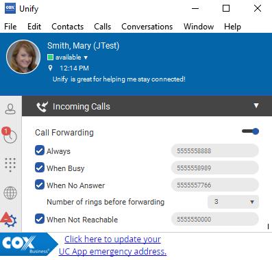Preferences Anonymous Call Rejection Anonymous Call Rejection allows you to reject calls from anonymous parties who have restricted their Caller ID.