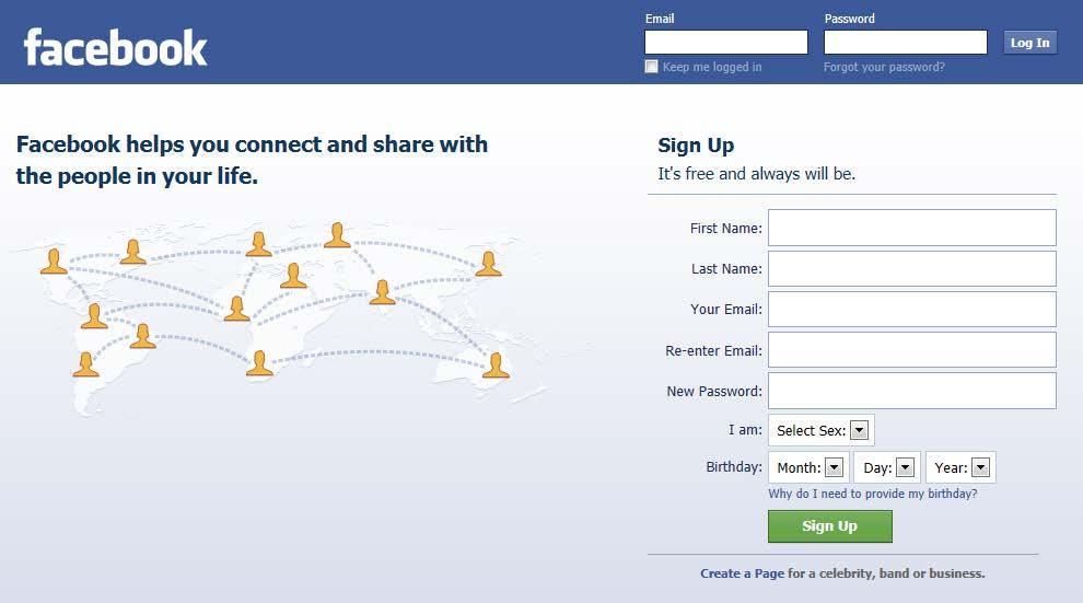 CREATING A FACEBOOK PAGE www.facebook.
