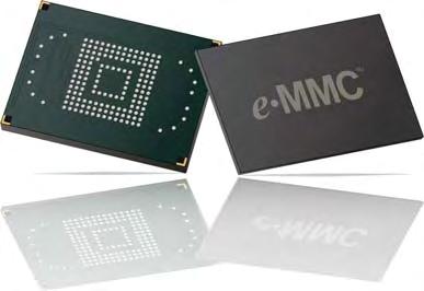 e-mmc (Embedded MMC) e-mmc is high-speed MMC in BGA package Based on MMCA and JEDEC joint standards Interface speeds of up to 52 MB per second Supports x1, x4 or x8 bus width Operating voltage: 1.