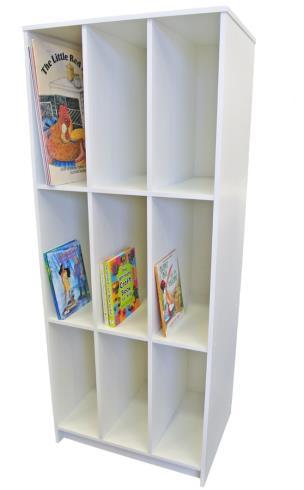 00 Curved bookcase Books and game storage.