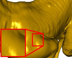 micropolygon If Z-test passes Write color and depth to output Figure 5: Displacement mapping (right) adds detail.