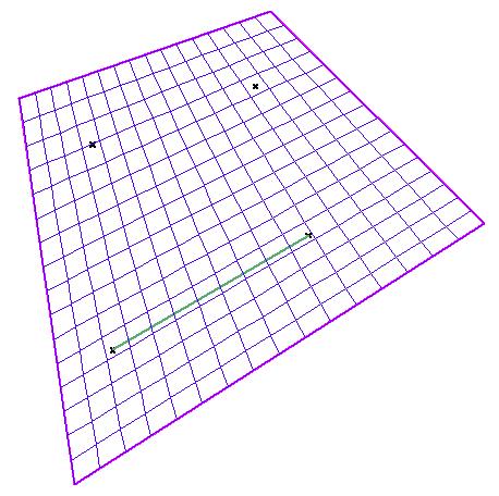 FINITE ELEMENTS MODELING TOOLS Chapter 7 (d) Click on the four corners of the region you wish to mesh. The program maps a mesh over the region.