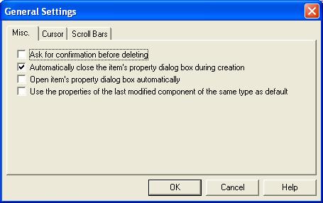 Chapter 3 BASIC OPERATIONS AND MAIN MENU FIGURE 3.8-4 GENERAL SETTINGS DIALOG WINDOW Distortion Scale. The Distortion Scale menu item opens the dialog window of Fig. 3.8-5.