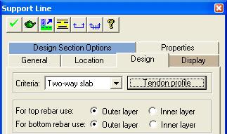 Chapter 6 STRIP MODELING TOOLS DESIGN TAB (Fig.6.2-2): Criteria. This combo box describes the code criteria you wish to be used for the design of the design strip selected.
