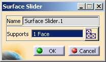 How to Apply a Surface Slider A Surface Slider fixes translational DOF normal to the surface of the mesh nodes corresponding to the selected support.