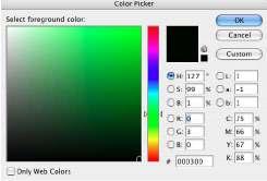 Using the Paint Bucket to Create a Background Color 1. Locate the Foreground and Background Colors on the Tool Palette. 2. Click one time on the Foreground Color icon. 3.