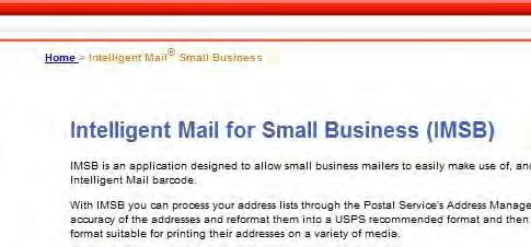 Intelligent Mail for Small Business Tool