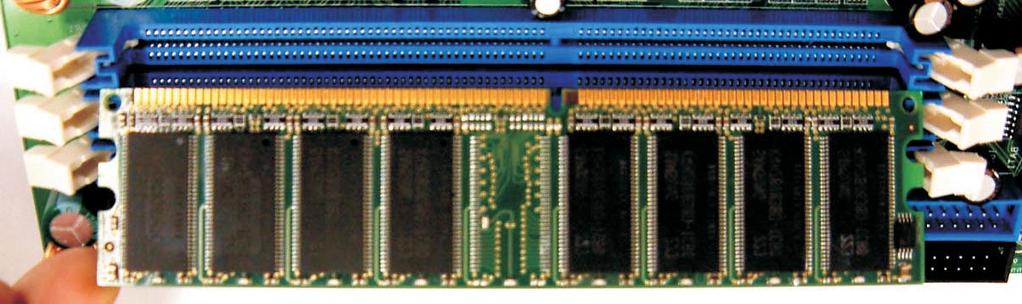 2.5 Installation of Memory Modules (DIMM) P4i45PE+ motherboard provides two 184-pin DDR (Double Data Rate) DIMM slots.