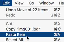 ) If you simply want to Copy the item to the new location (again, on the same storage volume), hold down the Option key.