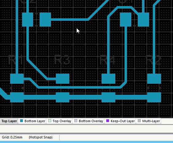 A simple animation showing the Loop Removal feature being used to modify existing routing. Loop Removal is enabled in the PCB Editor - Interactive Routing page of the Preferences dialog.