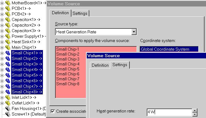 COSMOSFloWorks 2004 Tutorial Define the Material Conditions 6 Click-pause-click the new VS Temperature1 item and
