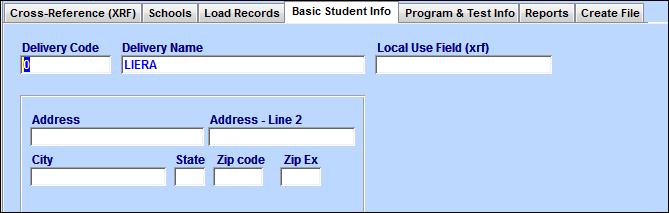 For example, the Local Use Field (xrf) field on the CELDT Pre-ID Basic Student Info tab.