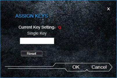 8.3 Assign Keys When moving the pointer over a key, the orange color indicates the possibility for it to be configured. To make a key assignment, select a key. The key will then be highlighted.