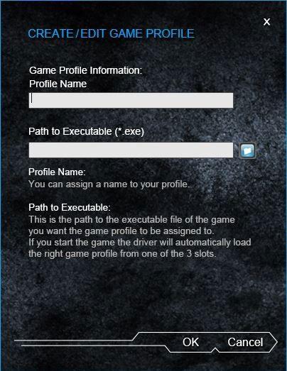 Also, you can assign the game profile to a game or other application. If you start the game, the game profile with all its settings will be automatically activated.