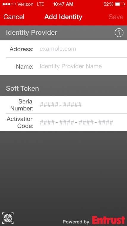 On your mobile device: 22. Launch the Entrust IdentityGuard app.