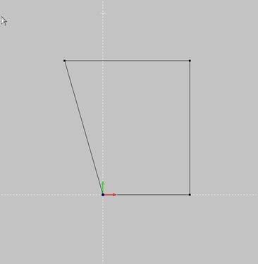 You could end up with something like this. Now you can add details such as corner radii, like this. After the part is drawn, the points are no longer needed, so you can delete them.