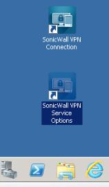 5 Install Connect Tunnel Service (ctssetup_<xx>.exe or ctssetup64_<xx>.exe). A shortcut named SonicWall VPN Service Options is created on the desktop.