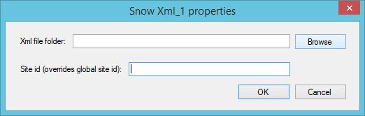 CONNECTOR SPECIFIC OPTIONS SNOW XML The Snow XML connector reads data from files in a folder.