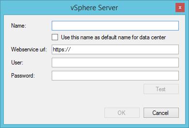 CONNECTOR SPECIFIC OPTIONS VMWARE VSPHERE The VMware vsphere connector uses an API connection. 1. In the Site name text box, enter a site name for this collection of vsphere servers.
