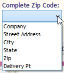 For example, Smart Parcel Mailer needs to know the zip code for each address, so there is a section where you can tell Smart Parcel Mailer where to find the zip code in your mailing list file (note