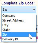 all of the fields/columns in your mailing list file, one address at a time. If your mailing list file has field names, the list will show those. Otherwise, it will show the first address in the file.