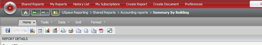 Standard Viewing Options Microstrategy allows for several viewing options for the displayed report. 1.