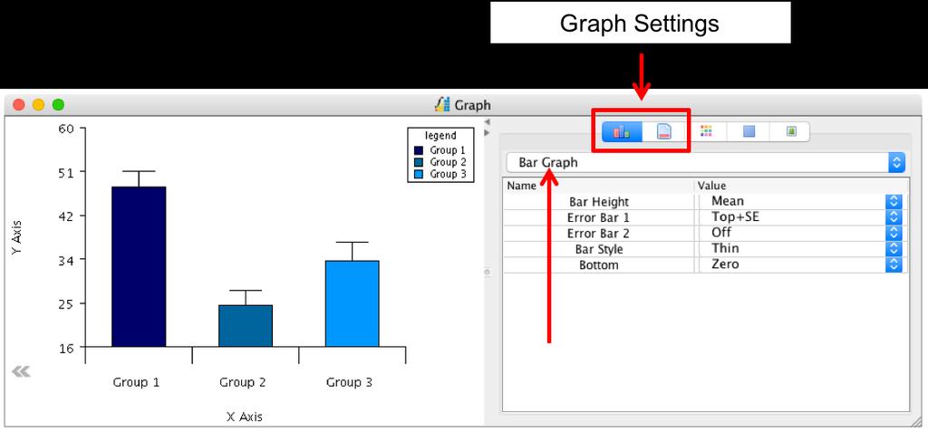 Graphs are exported or displayed in reports as they appear here. Take a few moments to adjust the settings and appearance of the graphs.
