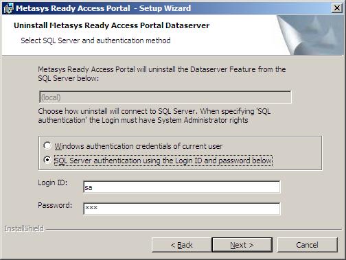 SQL Server using the name and password of the user currently logged on to the Windows OS.