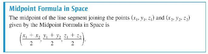 The Distance and Midpoint Formulas Example 3 Find the