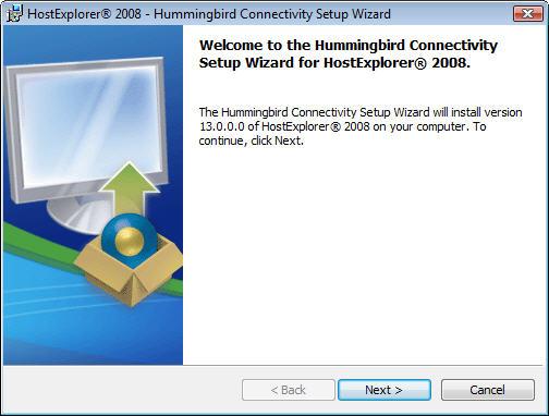 HostExplorer 2008 uses Windows Installer. It is included with Windows 2000/XP and Windows Vista. If Windows Installer is not present, then Hummingbird Setup Wizard installs and configures the service.