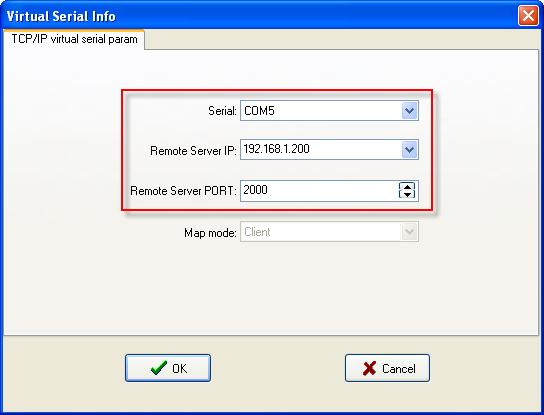 Picture 27 shows how to setup values of Virtual Serial Port. 6.