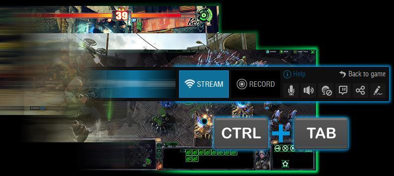 in-game overlay and start streaming or recording