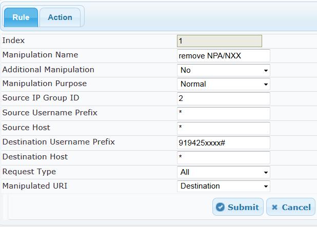 AireSpring SIP Trunk and Genesys Contact Center Figure 3-35: Configuring IP-to-IP Inbound