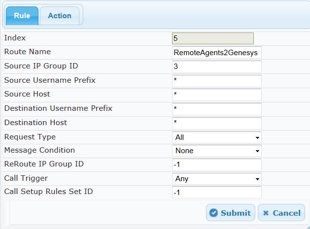AireSpring SIP Trunk and Genesys Contact Center Figure 3-52: Configuring IP-to-IP Routing Rule for Terminating