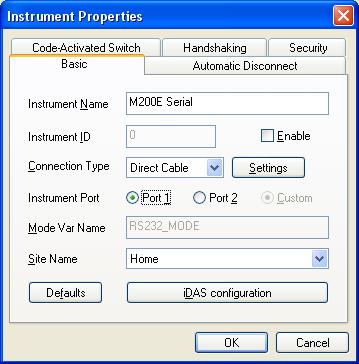 APIcom and Data Acquisition Instruction Manual Configuration 2.5.1.1. Opening the Instrument Properties Dialog Box Step Action Comment 1. Using the mouse, click on the desired instrument 2.