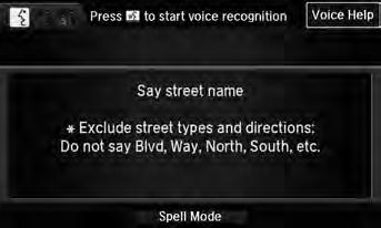 Entering a Destination Address Navigation Non-detailed area mark: Try entering the street first and then select the city. 2. Rotate i to select your destination city from the list. Press u.
