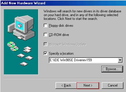3. For the next setup, Windows will search for new drivers in its driver database