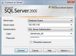 Use this address to manage your databases from your local machine using Microsoft SQL Server 2008 Management Studio Express.