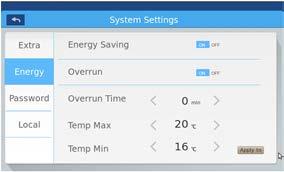 Mode setting: Tap to choose model setting. It will show if selected. Default is no limit. Daylight Saving Time: You can set saving function through the button.