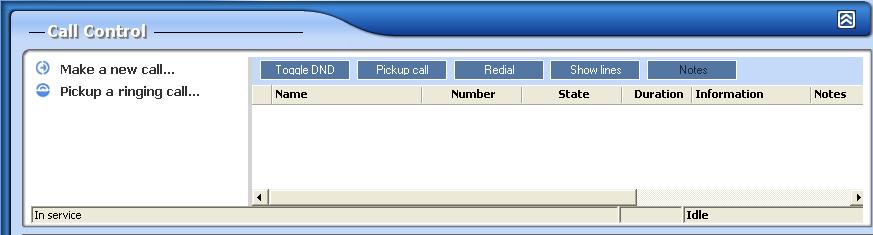 Making Calls In the Call Control Window click Make a new call Click to Call