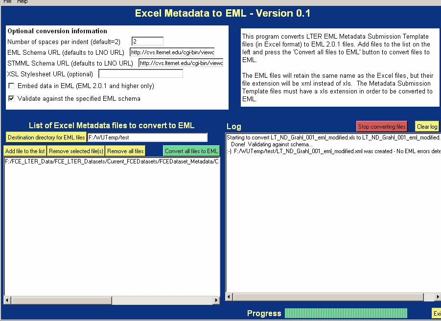 FCE IMS EML Perl Converter Program Step 2: Load Completed Excel Template