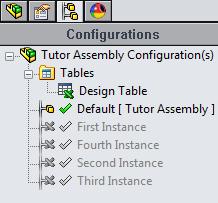 10 Switch to the ConfigurationManager. Each of the configurations specified in the design table should be listed.