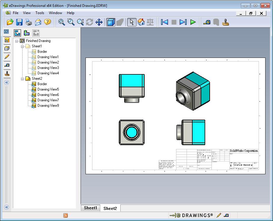 Lesson 7: SolidWorks edrawings Basics Using the edrawings Manager You can use the edrawings Manager, located on the left side of the edrawings Viewer, to display tabs that let you manage file