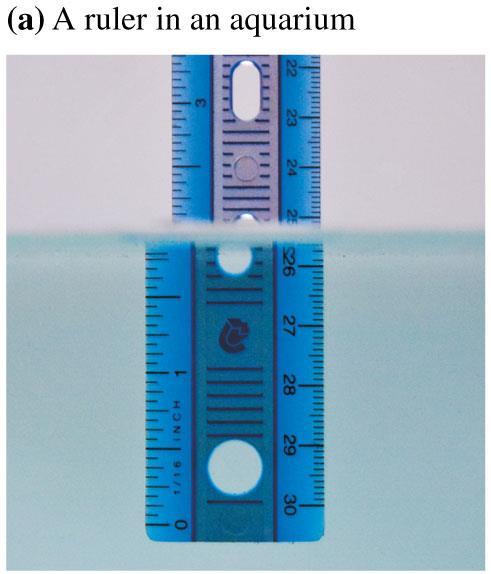 Image Formation by Refraction The part of the ruler submerged in water in the photograph appears closer