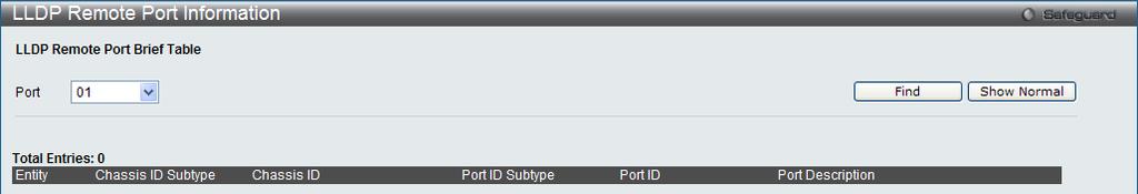 Figure 4-94 LLDP Local Port Information Show Detail window Click the <<Back button to return to the previous page.