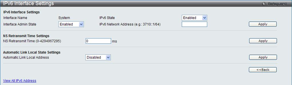 the method that this Interface uses to acquire an IP address. Enter the name of the IP interface being configured. Enter the IPv4 address used. Enter the IPv4 subnet mask used.