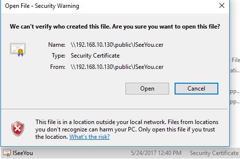Lab 3 Installing the certificate 2018 Cisco and/or