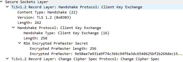 Client Key Exchange Here starts the encrypted messages 2018
