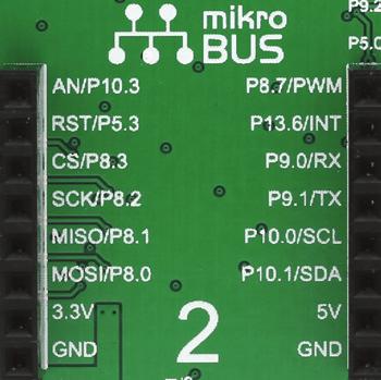 0. mikrobus pinouts The CY8C67BZI-BLD5 MCU has unparalleled flexibility and quite a large number of pins, thus offering two completely independent mikrobus slots, with no